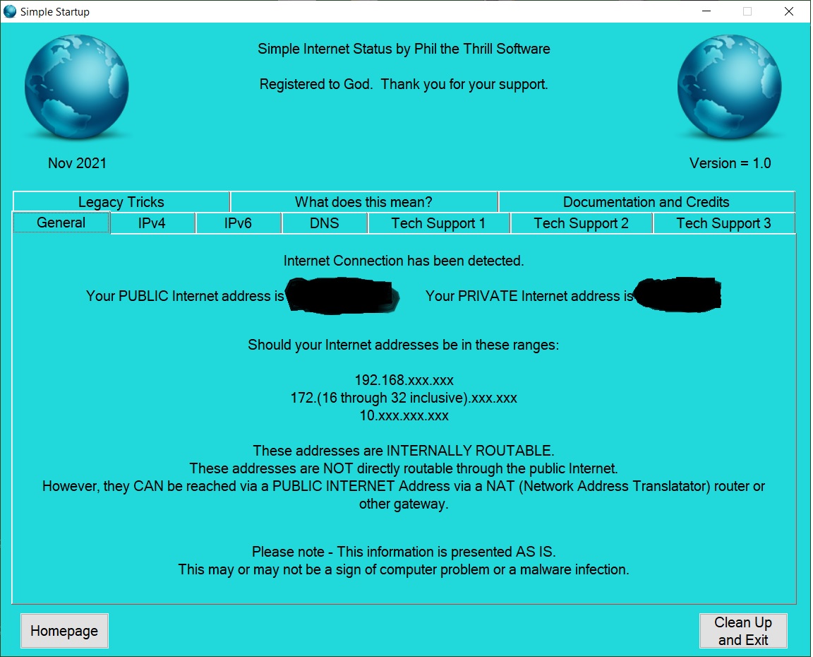 Simple Internet Status